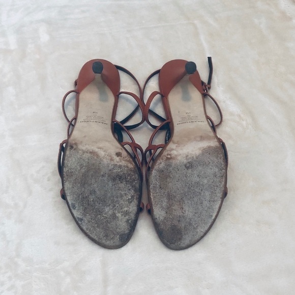 Orange Heels Max Studio Semel Sandals - Picture 8 of 8